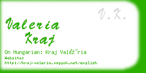 valeria kraj business card